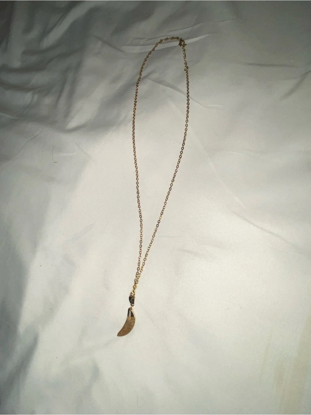 Gold  plated Crescent Pendant Necklace - Women Jewelry
